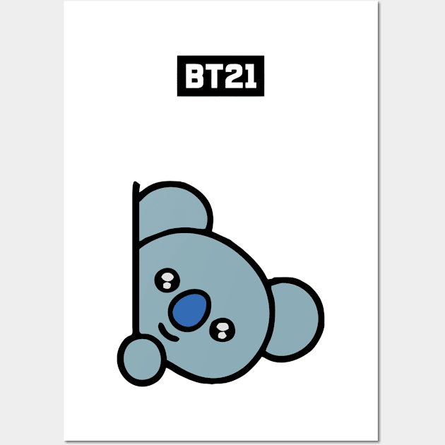 bt21 bts exclusive design 90 Wall Art by Typography Dose